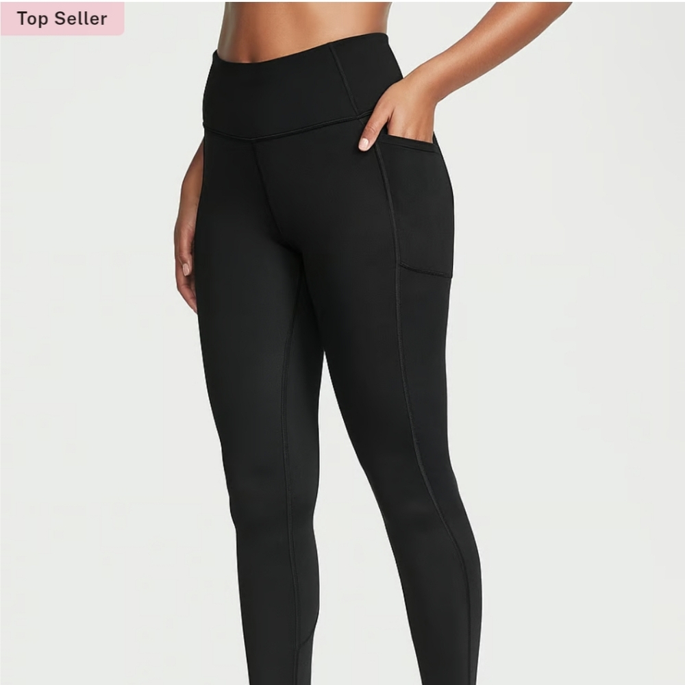 VS High Rise Pocket Leggings, Black, NWOT Victoria's Secret XL, 1X, Size 16